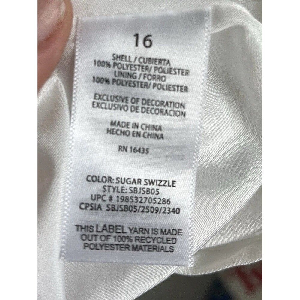 Kensie Girls White Floral Lace Fit Flare Dress Sleeveless Easter Party Size 16 - Picture 8 of 16